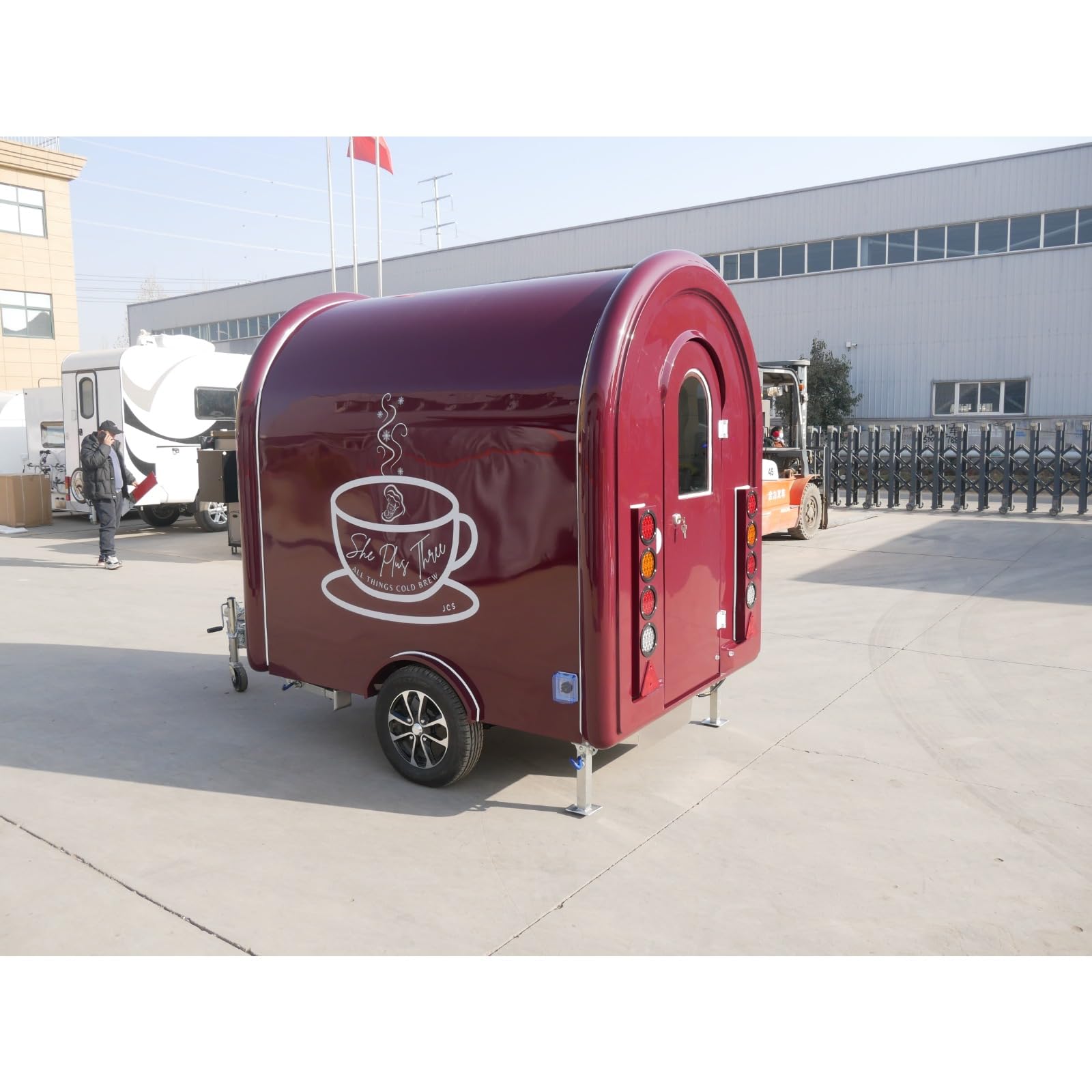 Concession Food Trailer with Storage Racks Ideal for Kitchen Cart Or Street Use