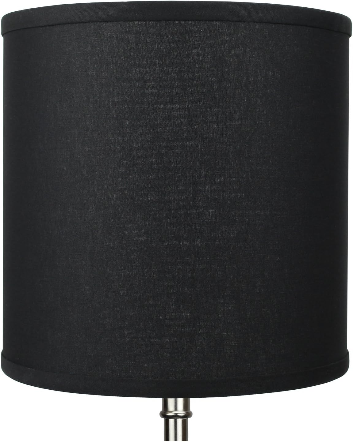 FenchelShades.com 10" Top Diameter x 10" Bottom Diameter 10" Height Fabric Drum Lampshade Spider Attachment (Linen Black)
