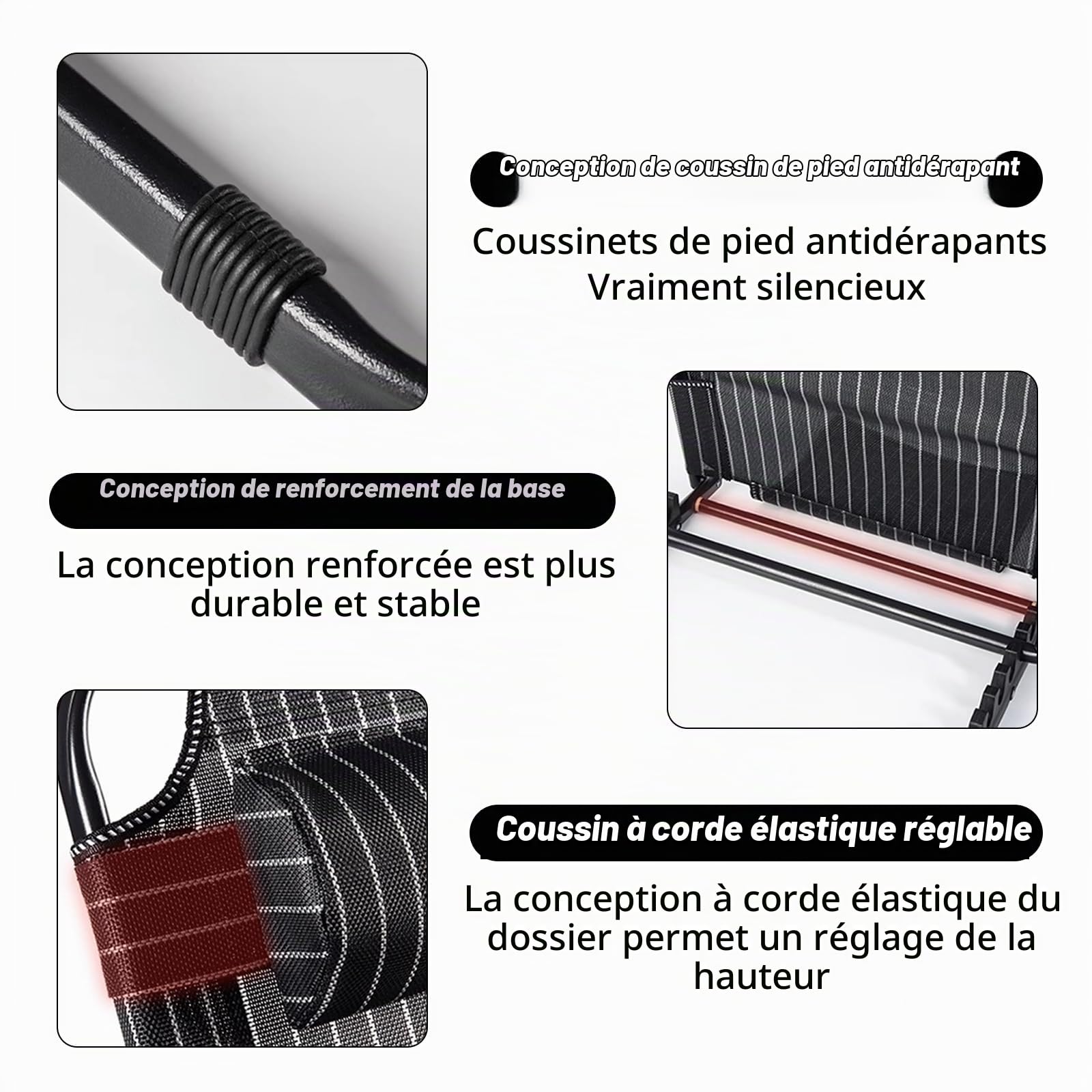 Aisny Coussin de Dossier de Lit, de Lecture Compensé Portable - Tapis de Plage Pliable Réglable Multi-Angles pour Lire, se Reposer, Récupérer - Chaise Longue