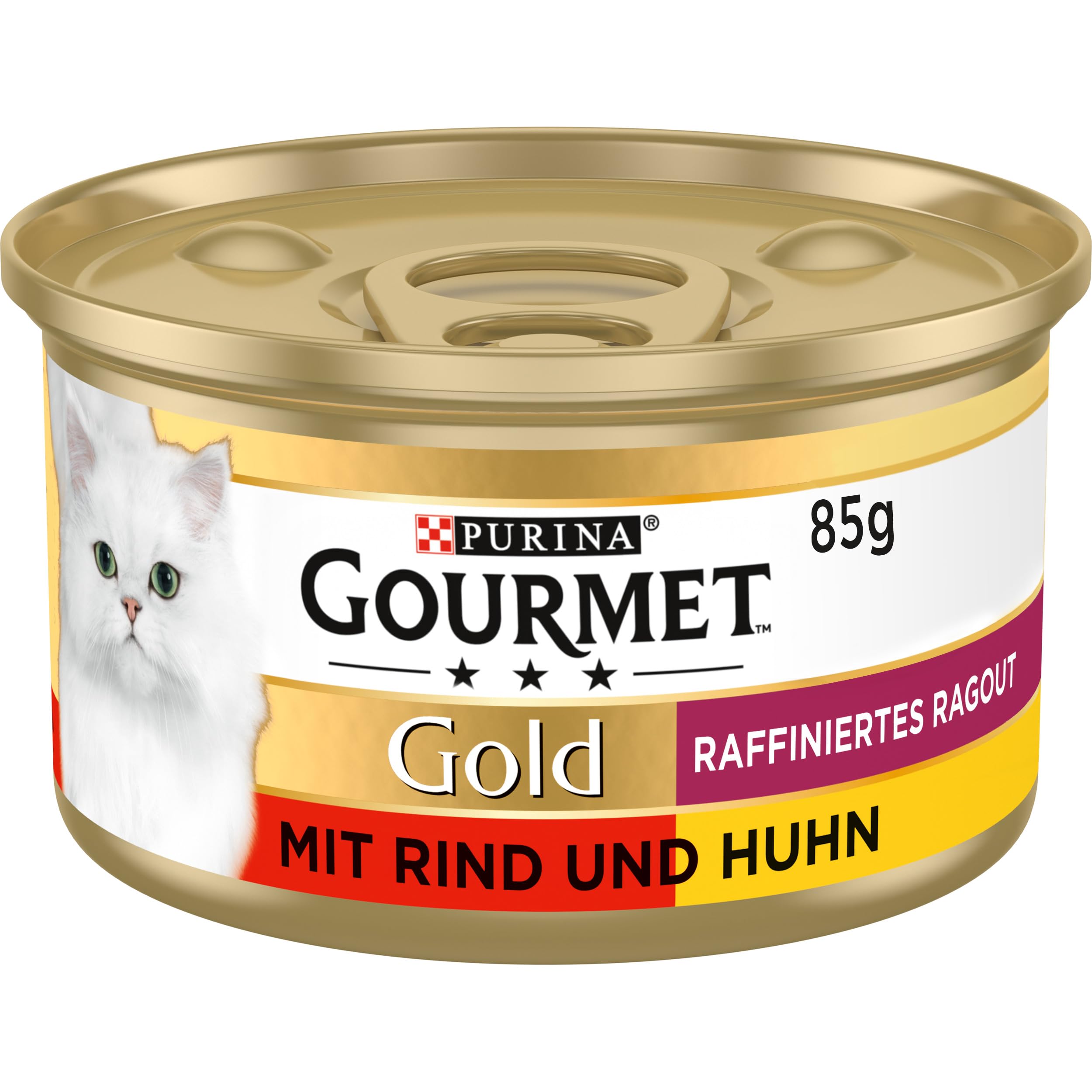 GOURMET Gold Raffiniertes Ragout Duetto, Rind und Huhn, 12 x 85g