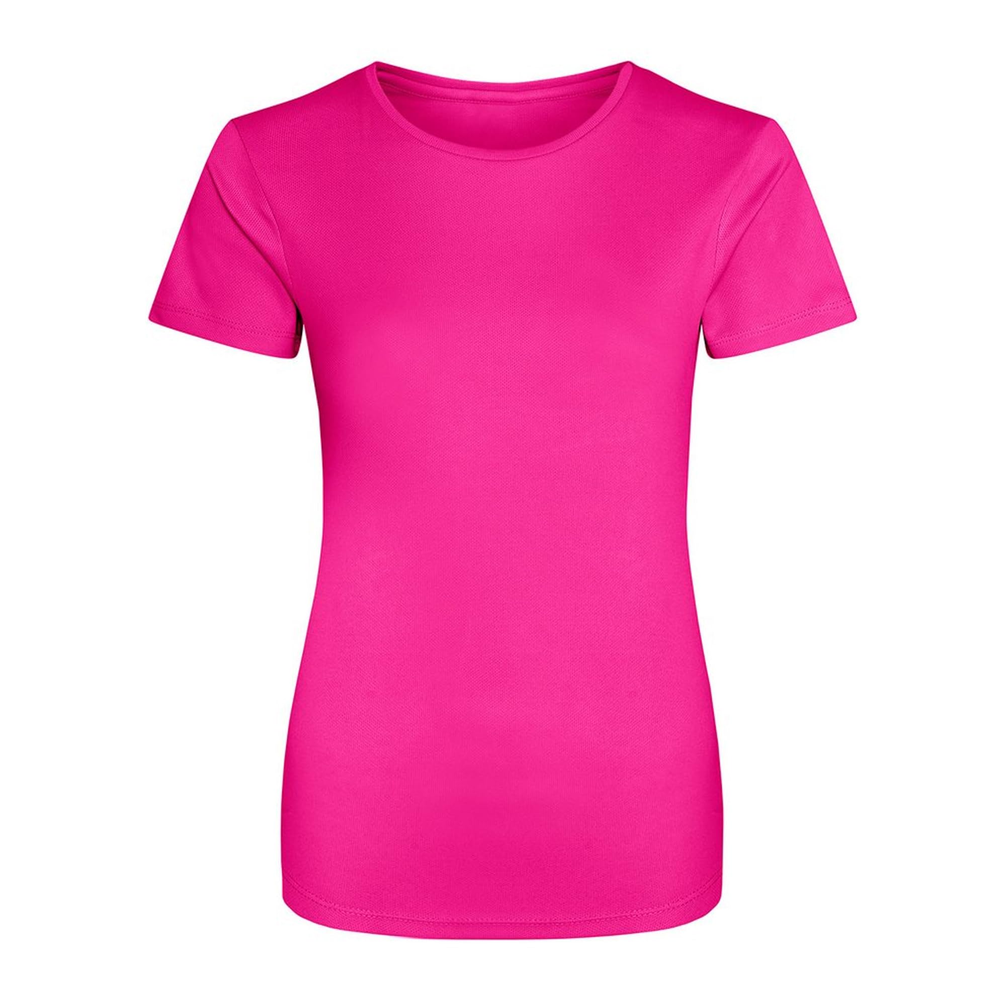 AWDis Just Cool Womens/Ladies Sports Plain T-Shirt (XL) (Hyper Pink)