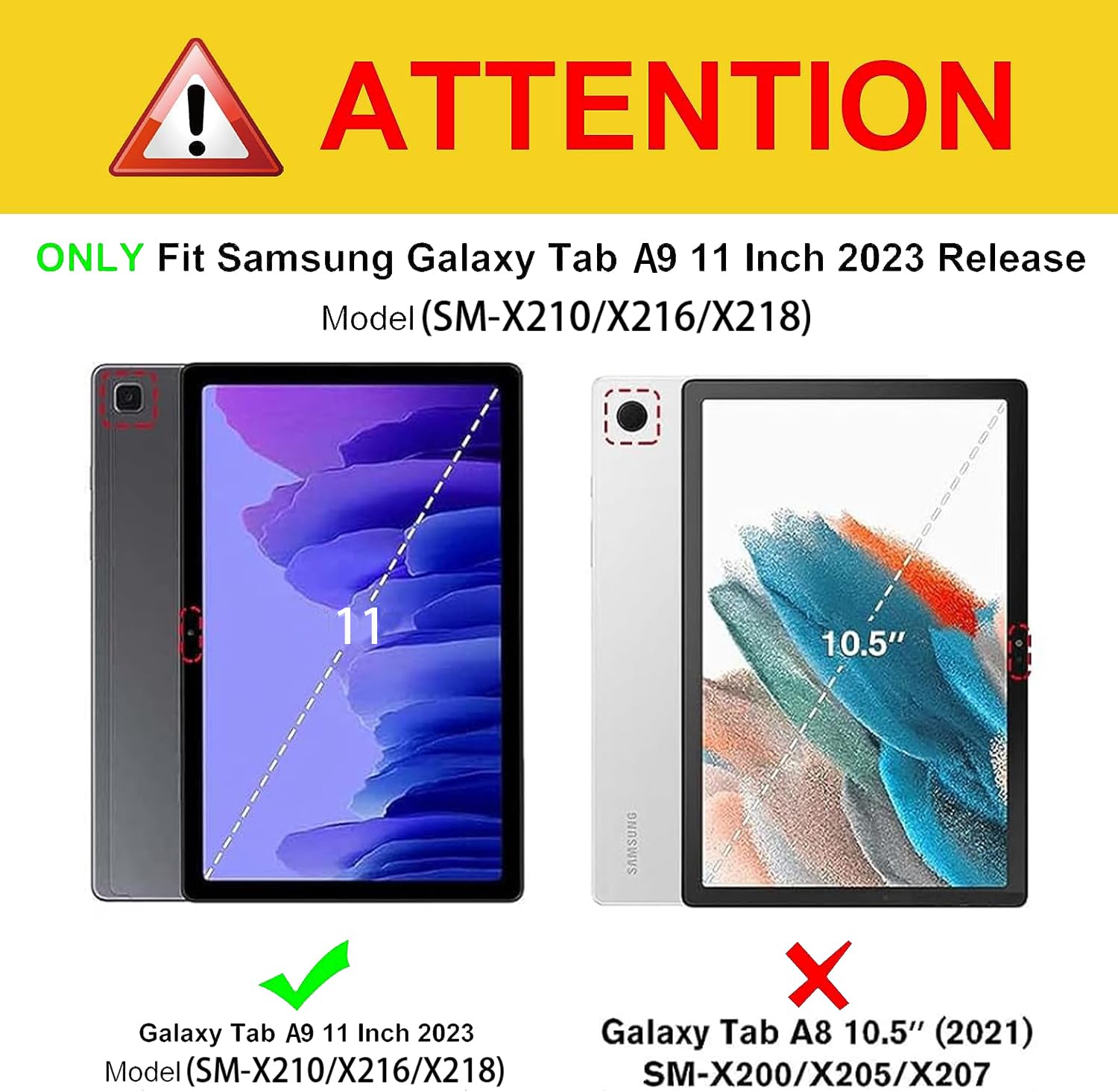 Amazon.com: Case for Galaxy Tab A9 Plus ， Auto Sleep/Wake Multi