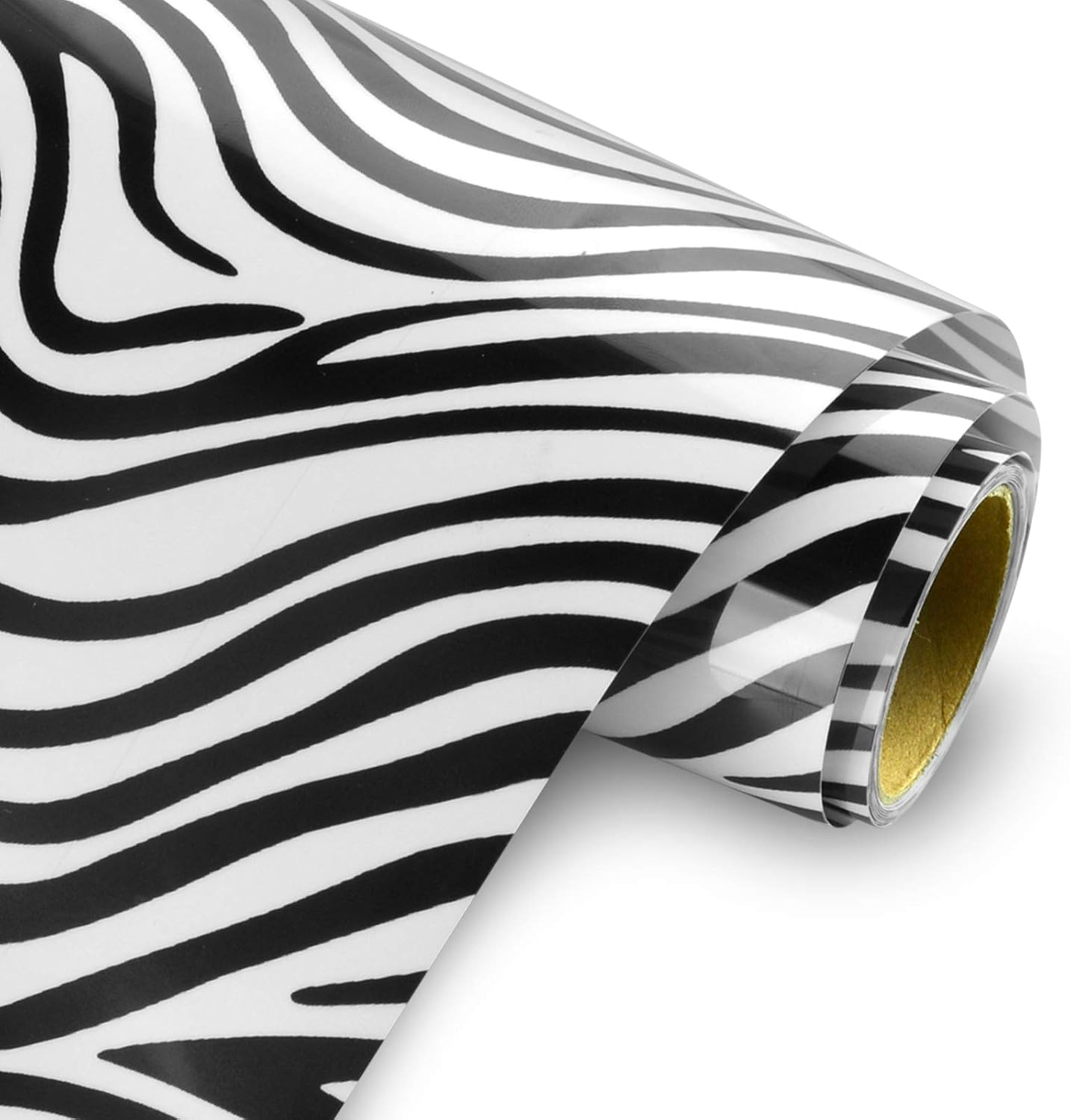 PU Heat Transfer Vinyl Zebra Pattern HTV Vinyl Roll - 10 Inch x 5 Feet Iron on Vinyl Wild Animal Print HTV for Garment Clothing T-Shirt Decoration DIY (Zebra Print)