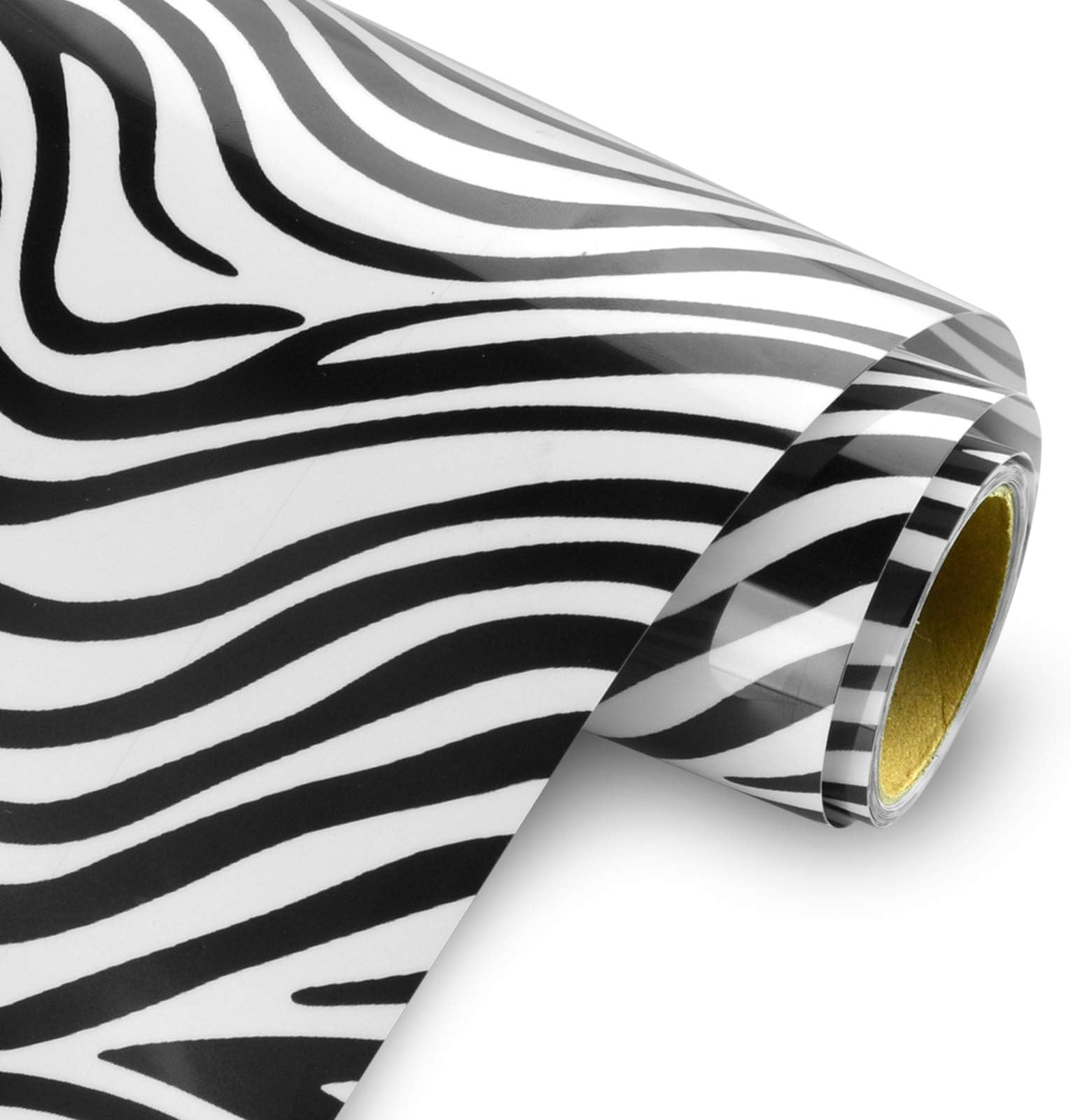 PU Heat Transfer Vinyl Zebra Pattern HTV Vinyl Roll - 10 Inch x 5 Feet Iron on Vinyl Wild Animal Print HTV for Garment Clothing T-Shirt Decoration DIY (Zebra Print)