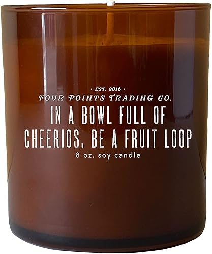 Four Points Trading Co Scentiments Bowl to Have in a Bowl  Vela perfumada con lazos de frutas vela de aromaterapia de soja con frasco Navidad Año