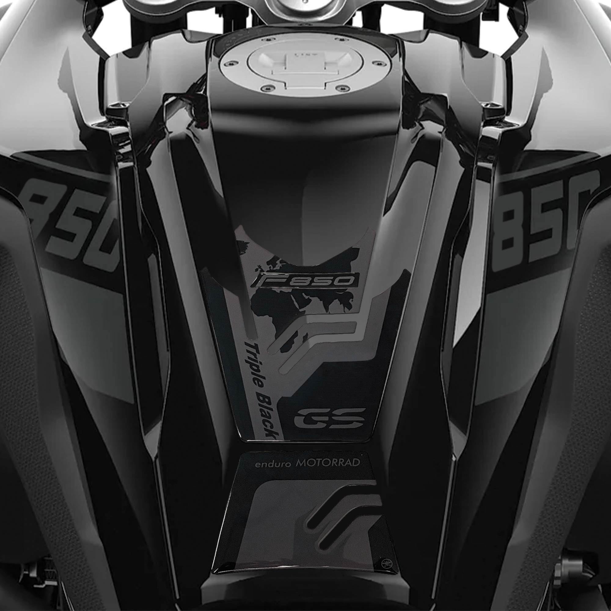 labelbike - Naklejka 3D Ochrona i Dekoracja Tank Pada Motocykla kompatybilna z Bmw F 850 Gs Triple Black 2021-2023