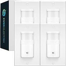 4 Pack Motion Sensor Light Switch, Indoor Occupancy & Vacancy Sensor with Neutral Wire Required, Single Pole only, Adjustable Timer & Sensitivity, Title 24 Compliant, UL Certified, White