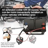 Vista 2 de Interruptor de desconexión de batería remoto de 12 V, 250 A, interruptor de corte de batería antirrobo, evita el drenaje de la batería, interruptor