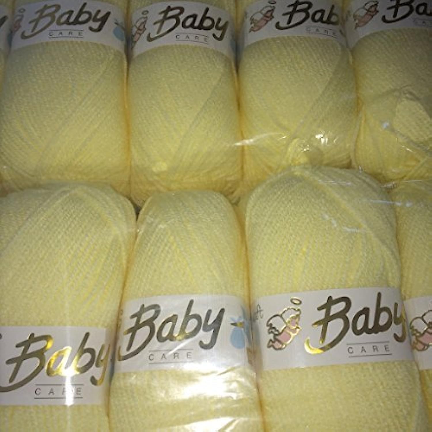 5 x 100g Wool Craft Baby care DK Yarn Knitting Pattern lemon yellow