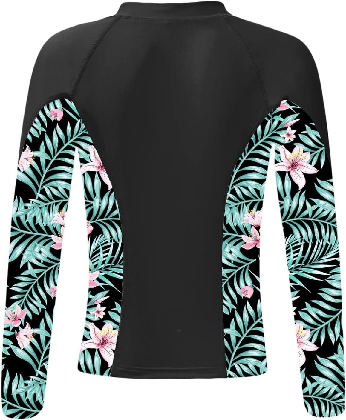 Hansber Kids Girls Rash Guard Shirts Cute Printed Long Sleeve Swimshirts Summer Beachwear Cover Ups Coats