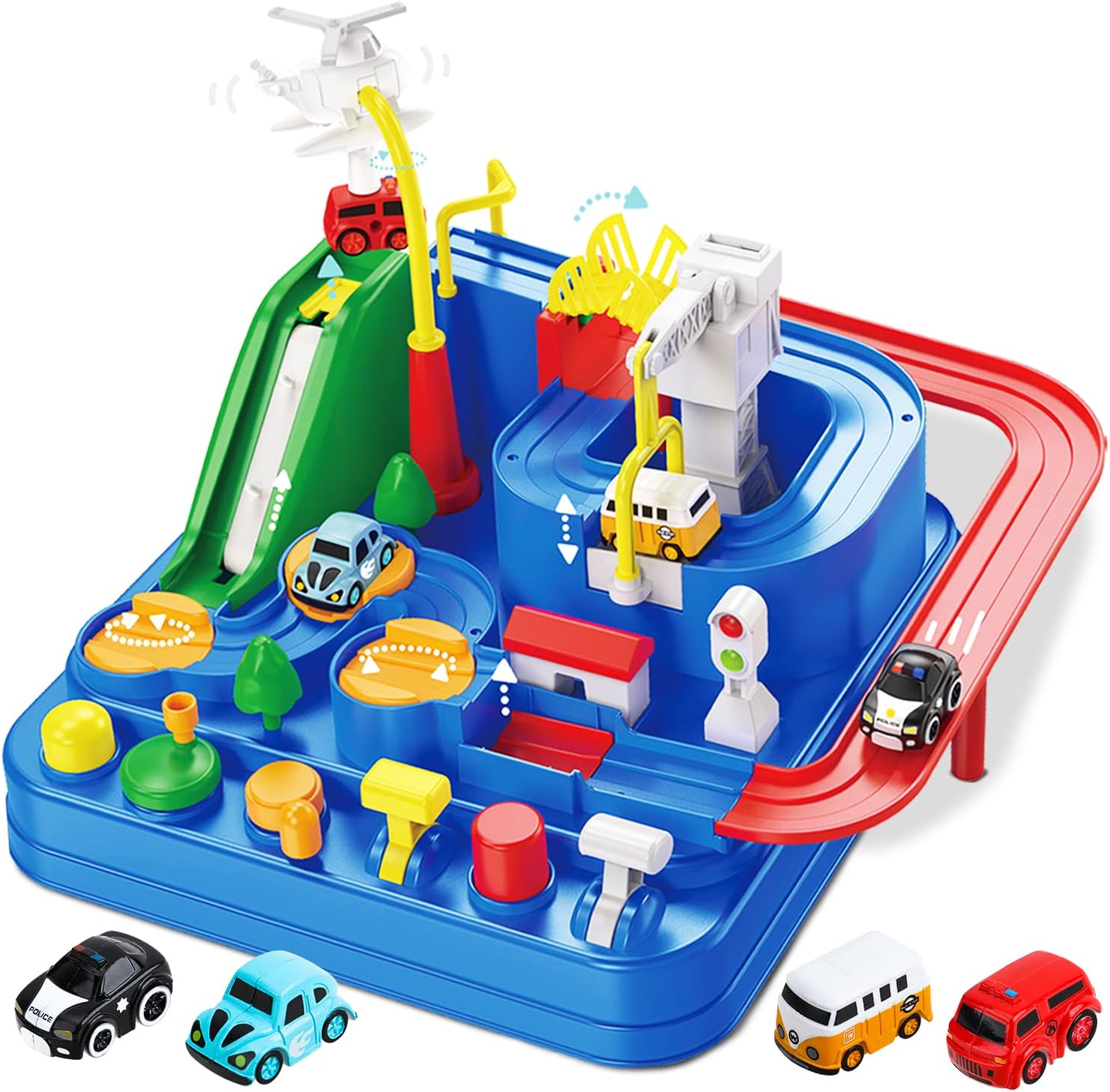 TOY Life Car Adventure Toys Race Track for Toddlers - Boy Toy & Race Tracks for Boys - Toddler Car Toys Preschool Educational Toy Cars for Kids 3 4 5 6 7 Year Old Car Track Gifts for Kids