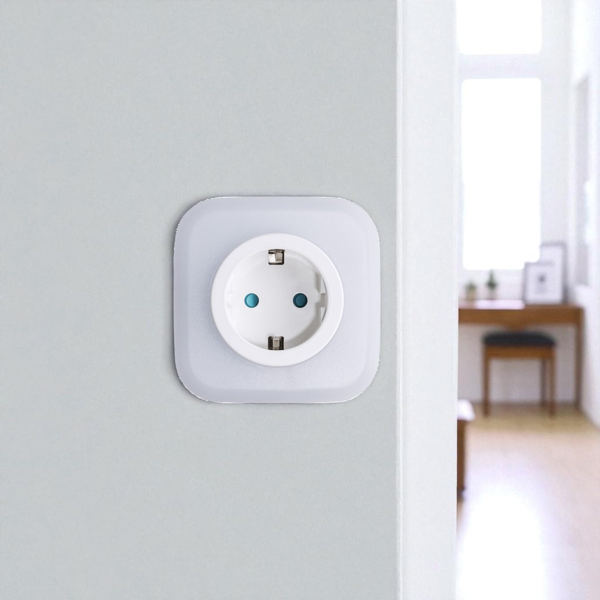 SEBSON Luz Nocturna LED con Enchufe - Set de 2 - Sensor Crepuscular | Puertos USB-C y USB-A, Interruptor On/Off - Blanco cálido, Lámpara de Enchufe