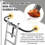 Ladder Stabilizer, Extension Ladder Stabilizer for Roof, Adjustable Ladder Standoff Attachment for Gutters, Windows, Heavy-Duty Steel Ladder Stabilizers Support