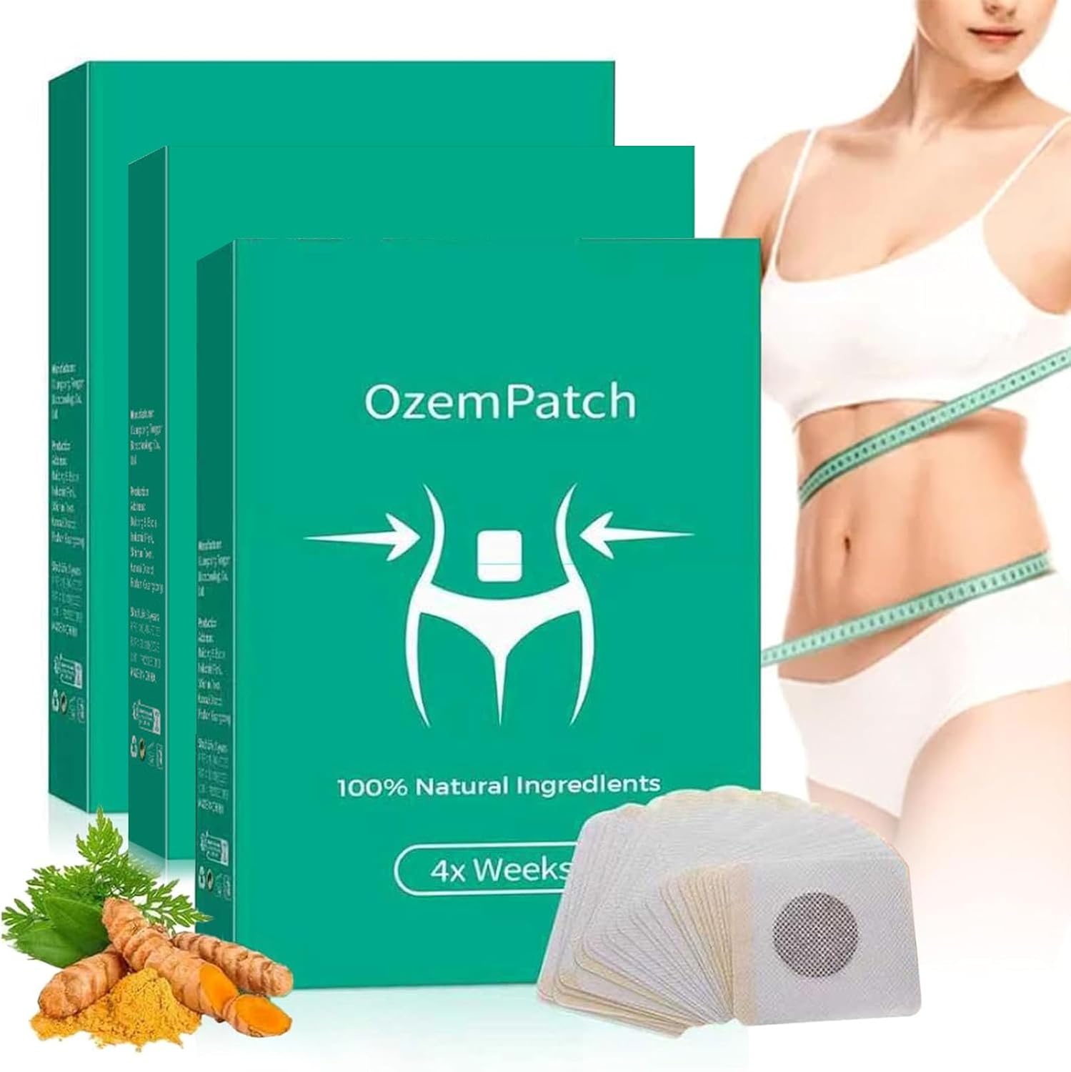 RejuvaCares Ozempatch Patches, New RejuvaCare Ozem Patch for Women, Natural Ingredients Patchs for Body, Gentle & Effective Body Patches for Women,Keep in Good Shape,for All Skin (3 Box)