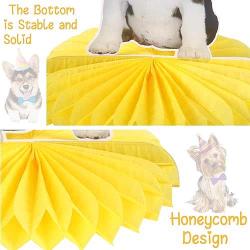 Miniatura 3 de 13 piezas de centro de mesa de panal para perros y bebés, suministros de fiesta de cumpleaños para mascotas, decoración de mesa para fiesta de