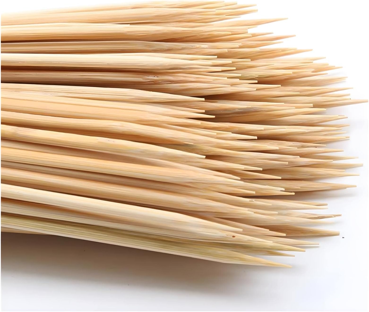 DTmasao 200PCS 6 inch Bamboo Skewers for wooden sticks, BBQ,Appetiser,Fruit,Cocktail,Kabob,Chocolate Fountain,Grilling,Kitchen,crafting and Party. Φ=3mm, More Size Choices 6"/8"/10"/12"/36"
