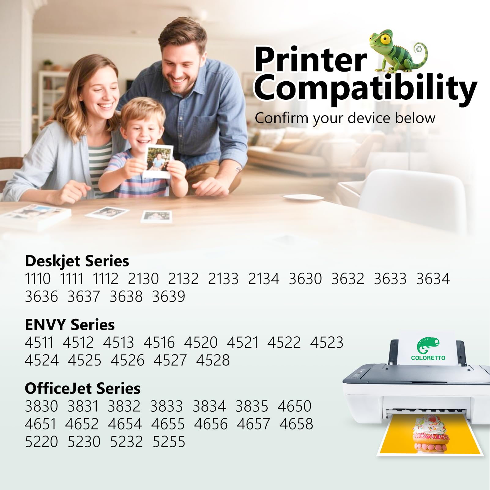 COLORETTO 302XL Cartucho de Tinta para HP 302 XL Negro y Color para Deskjet 3639 3630 3633 3634 3636 1110 2130 OfficeJet 3830 3831 3833 3834 4650 4656 Envy 4520 4522 4523 4524 4527 Remanufacturado