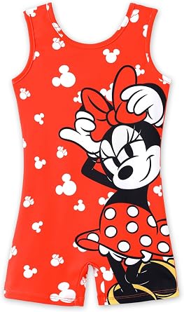 Disney StitchPrincessMinnie MouseFrozen Elsa Gymnastics Leotards for Girls One-Piece Kids Unitard Biketards 2-9Y