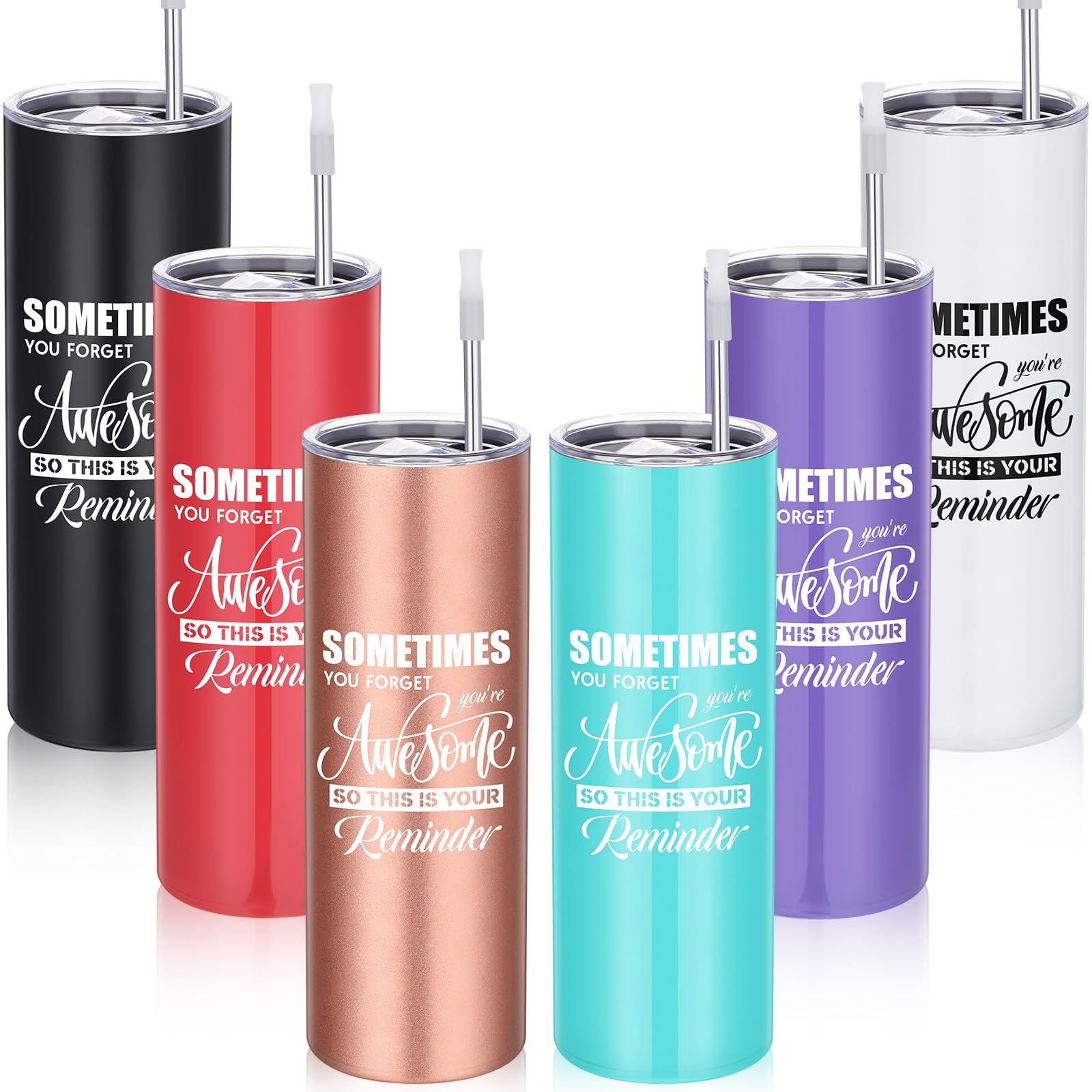 Nuenen Wertschätzungsbecher-Set – 50 Stück, 680 Ml, Mit Deckel & Strohhalm, Perfekt Für Teams & Events