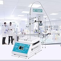 Vista 6 de Slendor Magnetic Stirrer 5000ml Hotplate Mixer 2000 RPM Hot Plate Max 300℃/572℉ Lab Heating Plate Stirrers with LED Digital Display, Stir Bar, Temp