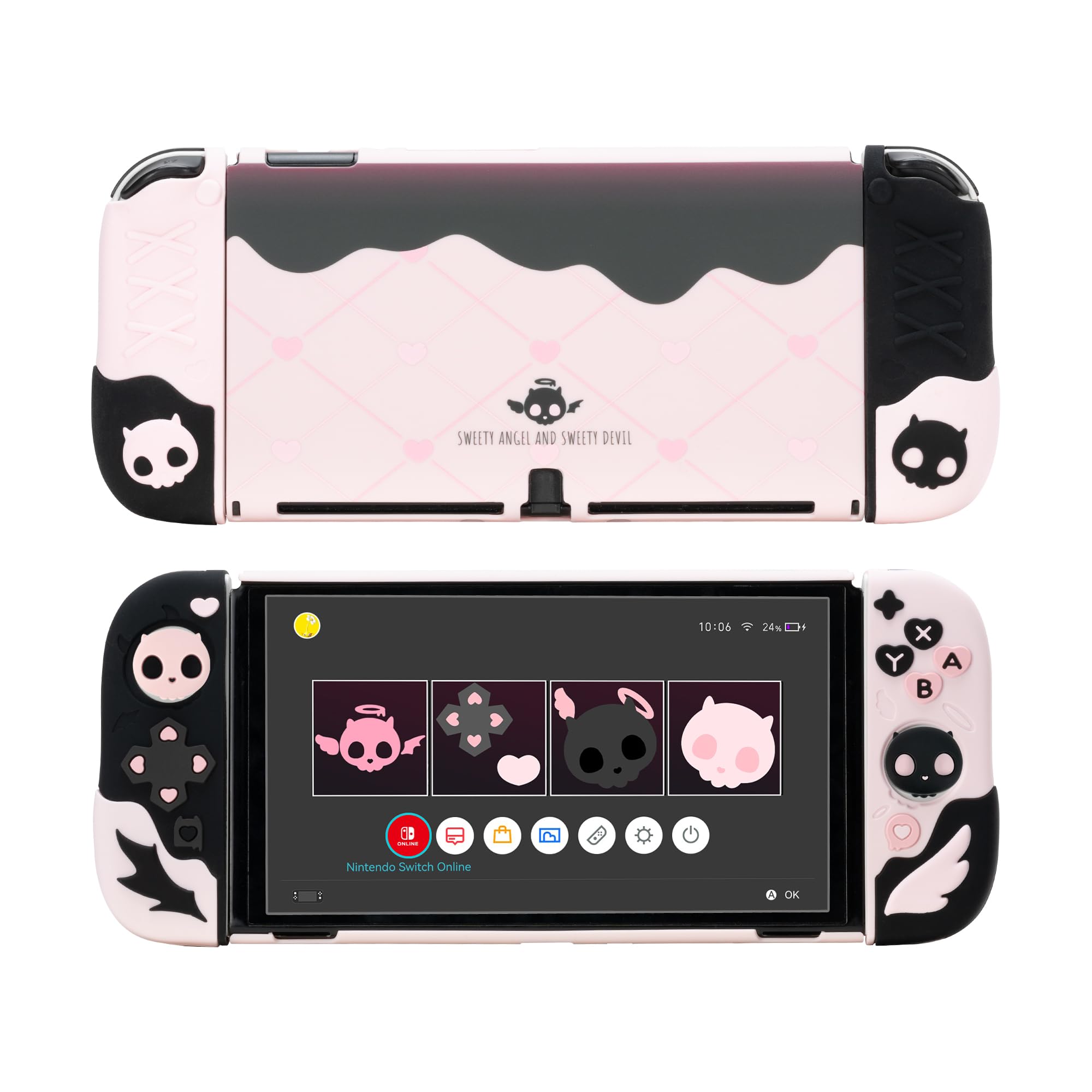 See full amazon price history chart for GeekShare Protective Case for Switch OLED Anti-Scratch Slim Cover Case Compatible with Nintendo Switch OLED Separable Soft Silicone Protective Shell with 2 Thumb Grip Caps- Sweetheart Skull GeekShare Protective Case for Switch OLED Anti-Scratch Slim Cover Case Compatible with Nintendo Switch OLED Separable Soft Silicone Protective Shell with 2 Thumb Grip Caps- Sweetheart Skull (B0CWQD1KY8) Amazon Price History, Amazon Price Tracker