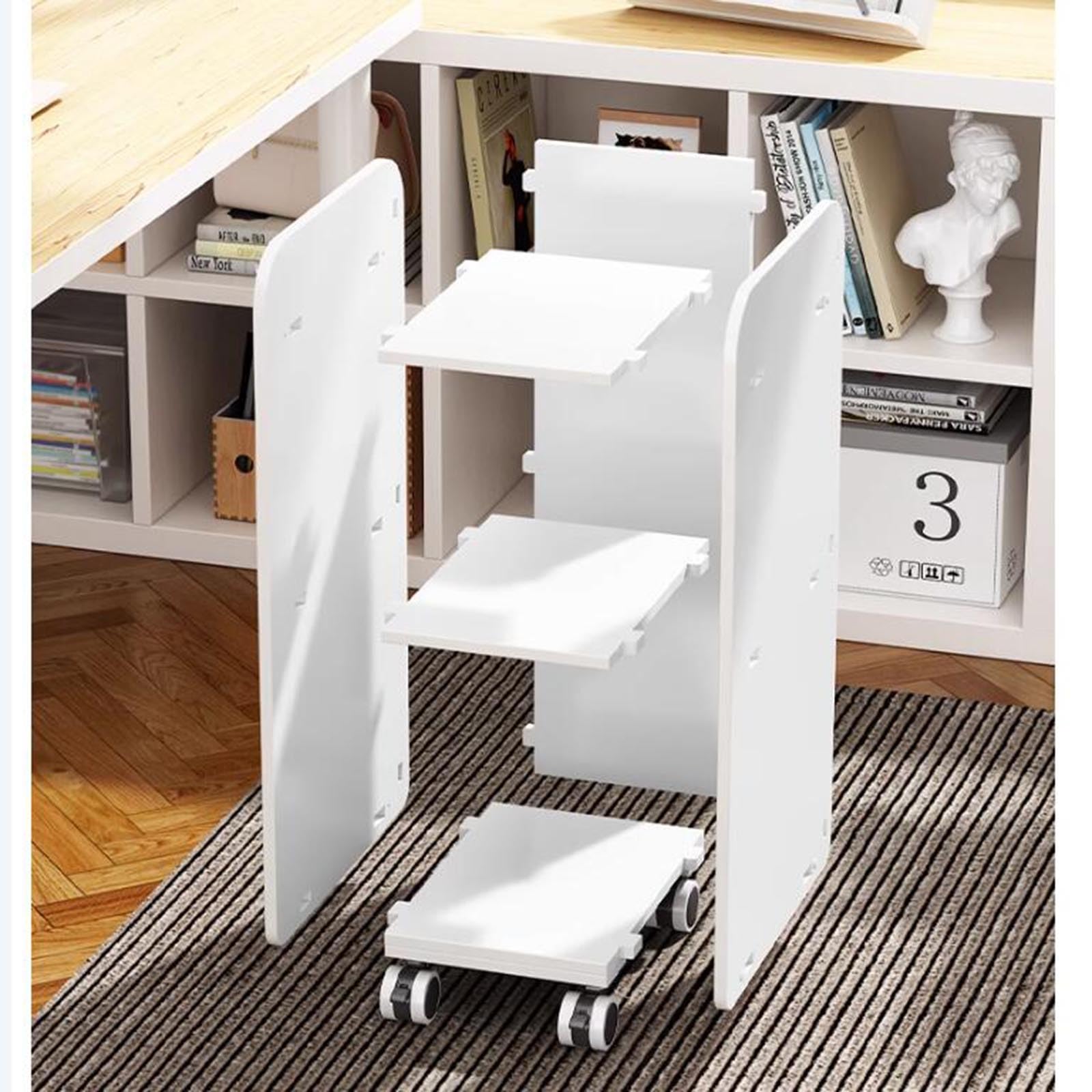 Mobilny regał na książki dla studentów, kompaktowy schowek pod biurkiem, prosty regał na książki do sypialni lub gabinetu (76 x 25 x 38 cm)