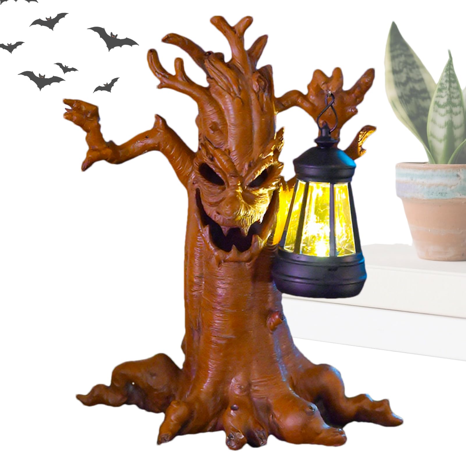 Figurine d'arbre effrayante Halloween pour porche et terrasse