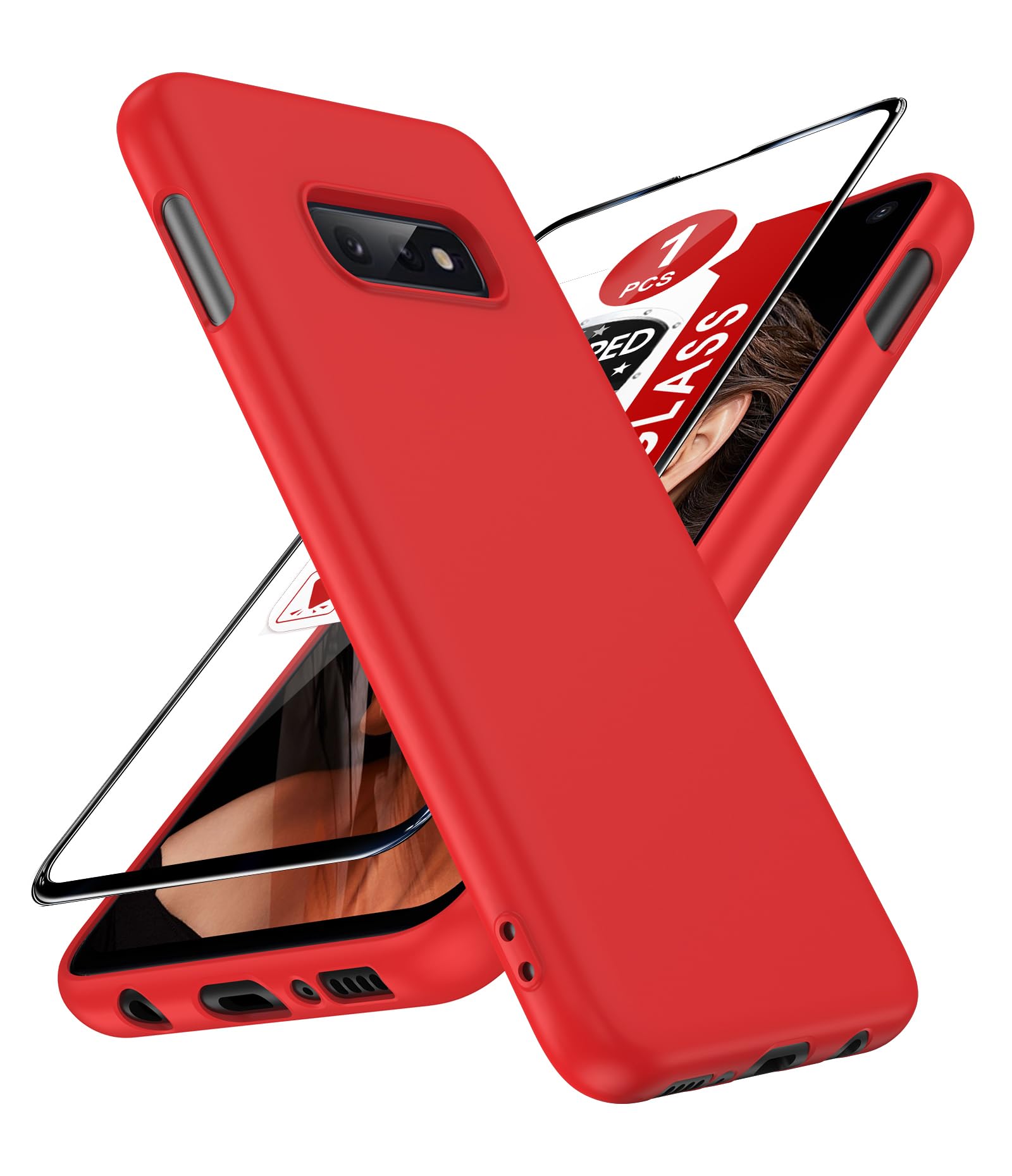 Coque Samsung S10E anti-chocs protectrice en silicone rouge - 8