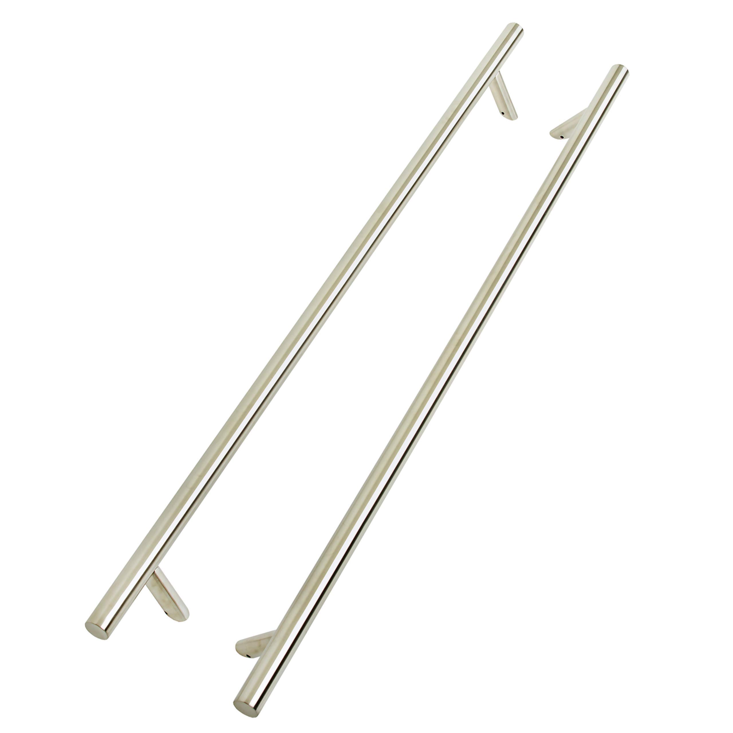 EAI Pull Handles for Front Door Offset Back to Back Fix | Satin Stainless Steel | 1200x32mm
