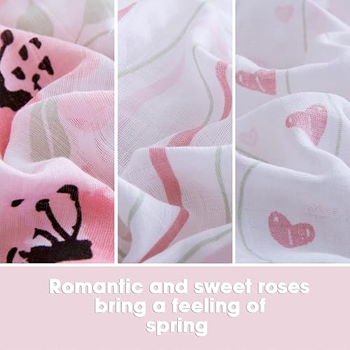 Miniatura 5 de Little Grape Land Mantas de muselina para envolver bebés, mantas de muselina 100% algodón, mantas de tamaño grande para bebés, mantas suaves y