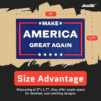 Jestik PVC Patch, Funny Patches, Humorous Tactical Morale Patch with Hook and Loop Fastener, Cute Patches for Backpacks, Military Uniforms, Jeans, Jackets, Vests, Hats & More - America Patch