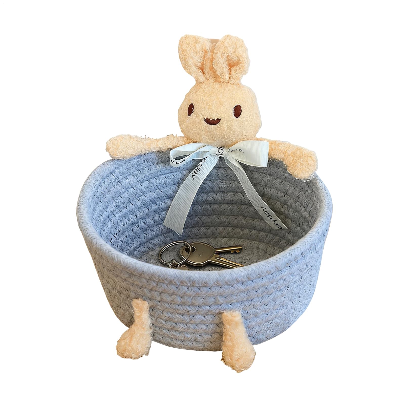 Panier en corde de rangement et organisateur de bureau pour livres et étagère