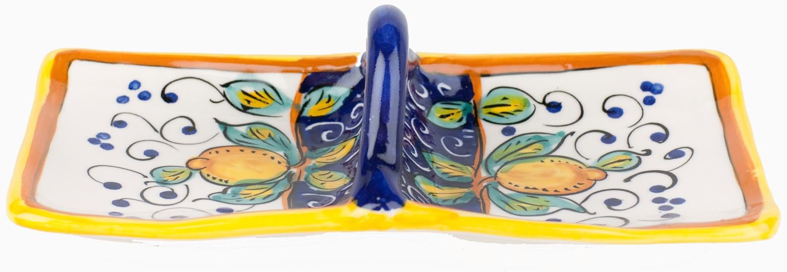 Arte D'Italia Imports Hand Painted Alcantara Antipasto Tray From Italy