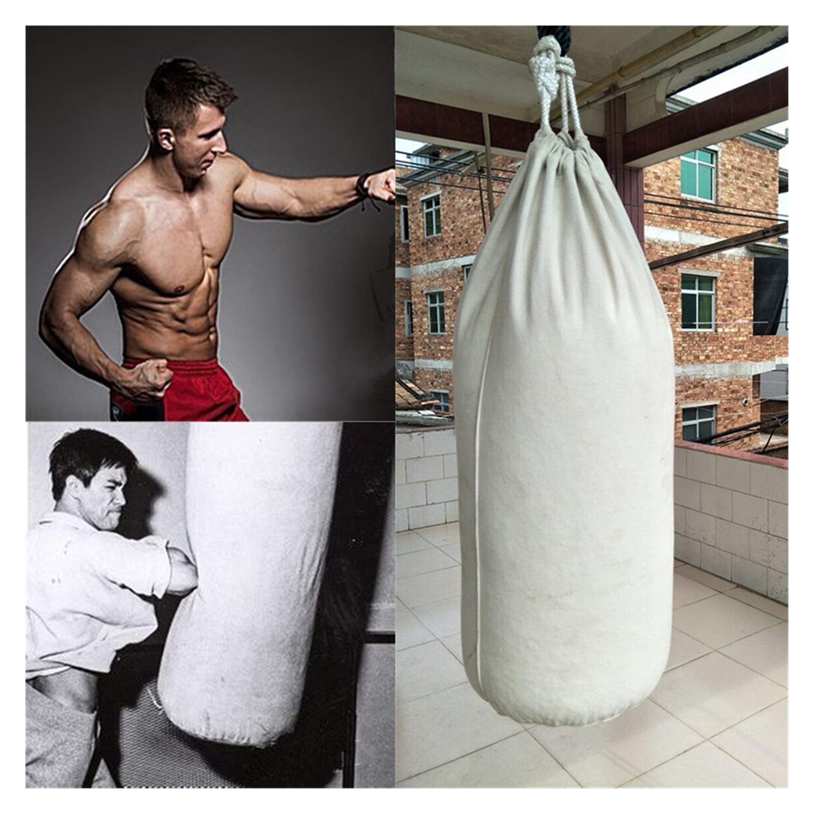 Worek bokserski, torba bokserska 60/80/100/120/150/200 cm pogrubiony płócienny worek bokserski niewypełnione wytrzymałe torby bokserskie Muay Thai worek na piasek (kolor: 200 cm)