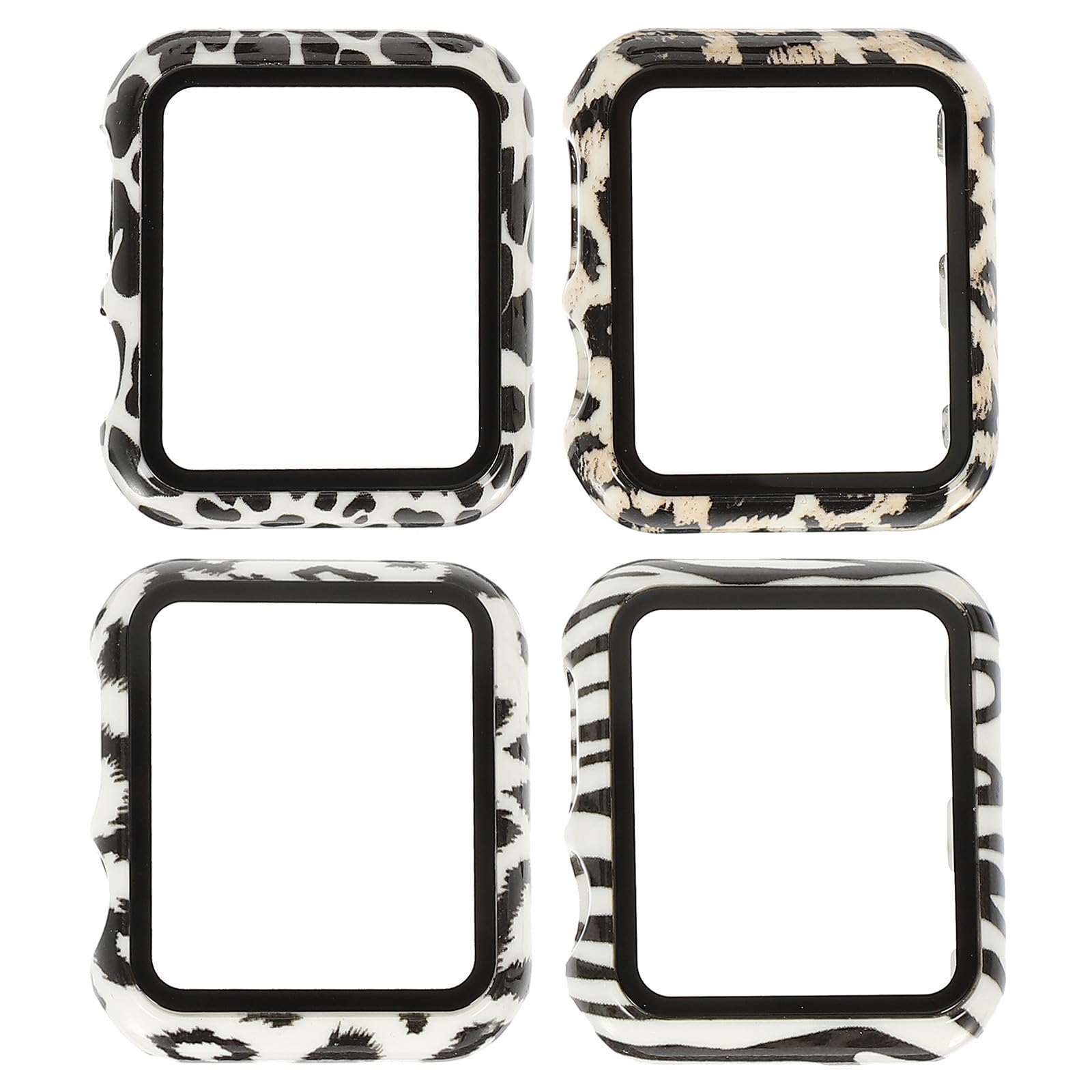UPKOCH Cover Protettiva Rigida per Orologio 38 Mm, Custodia Integrale con Pellicola Temperata Trasparente, Protezione Schermo e Cassa per Smartwatch, Set da 4 Pezzi per Protezione