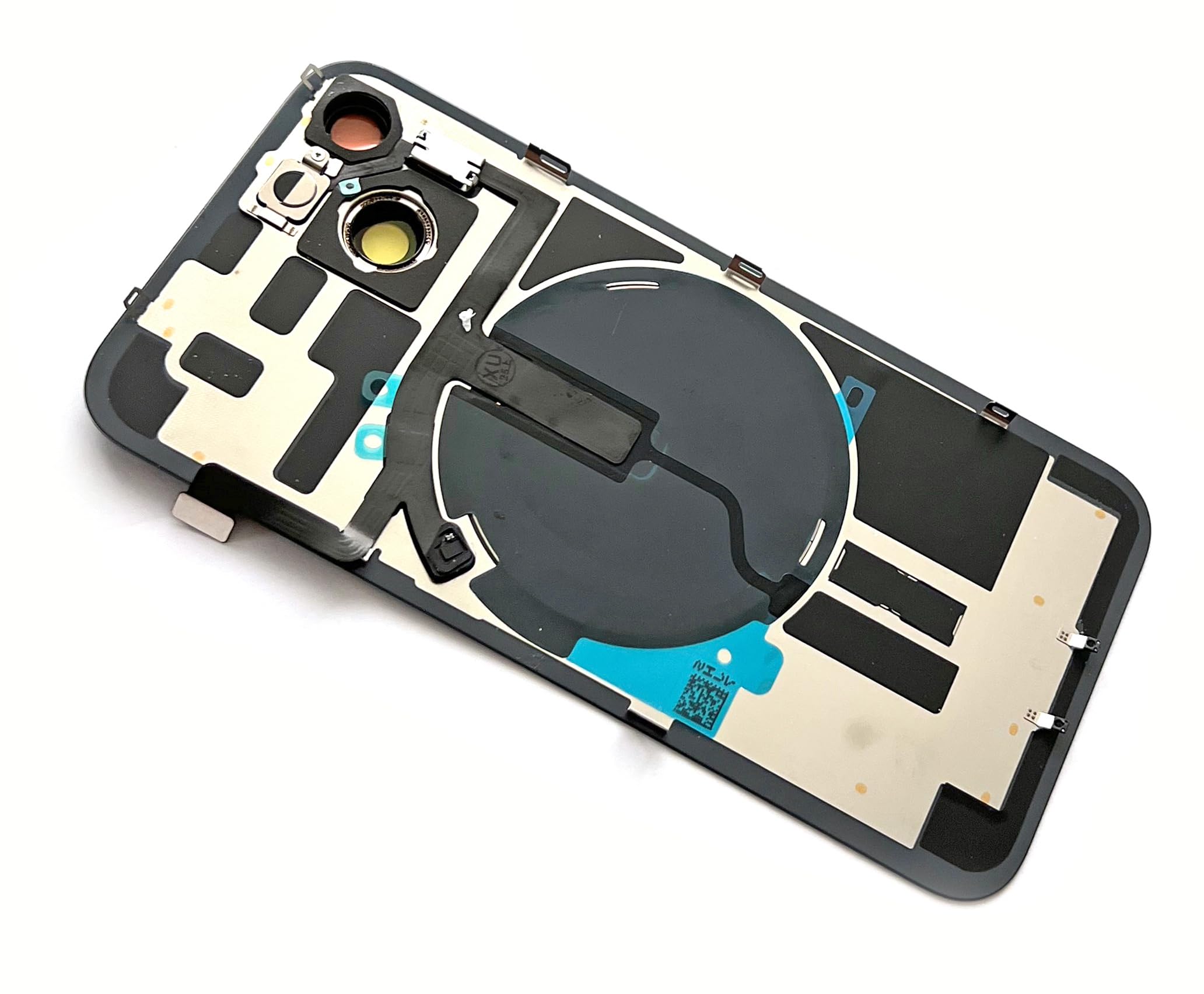 SVV Backcover, Akkudeckel passend für iPhone 14 Plus. Vormontiert : mit QI/NFC Flexkabel, Magnet, Metallträger, Kameraringe, etc. Genau wie auf das Foto. Ersatzrückglas. OEM (Blau)