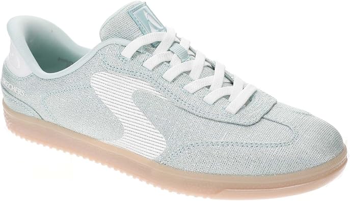 Skechers Court & Classics Slip-ins Hotshot- Radiant Shimmer Womens Slip On, 11 BM US, Mint-Shimmer