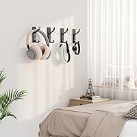 Vista 9 de pickpiff - Ganchos adhesivos de pared para abrigos - Colgador resistente de puerta, gancho de metal para colgar toalla, bolso, bata, mochila, Negro