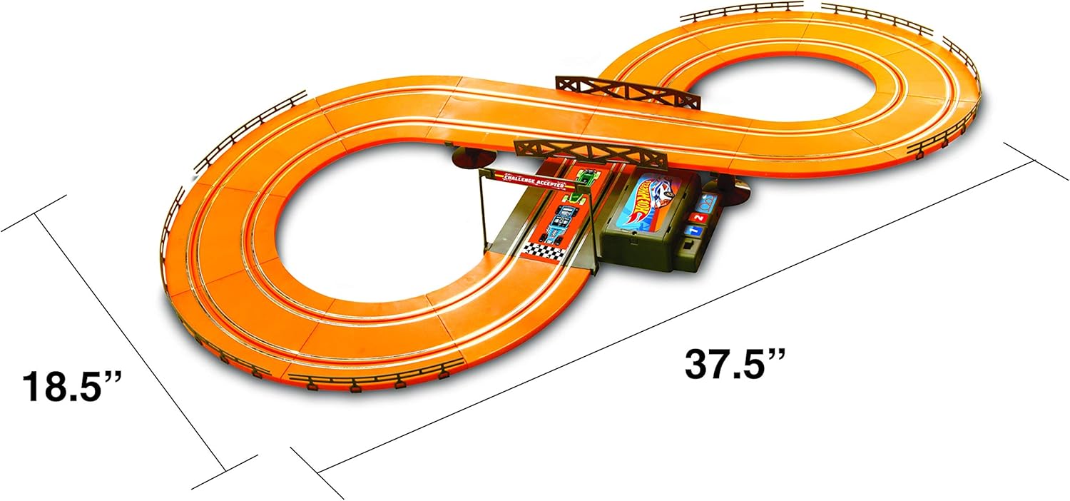 Hot Wheels race track with dimensions