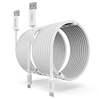 Vista 1 de Paquete de 2 cables de carga para controlador PS4 de 20 pies, cable de datos micro USB de alta velocidad para Playstation 4, PS4 Slim, controlador