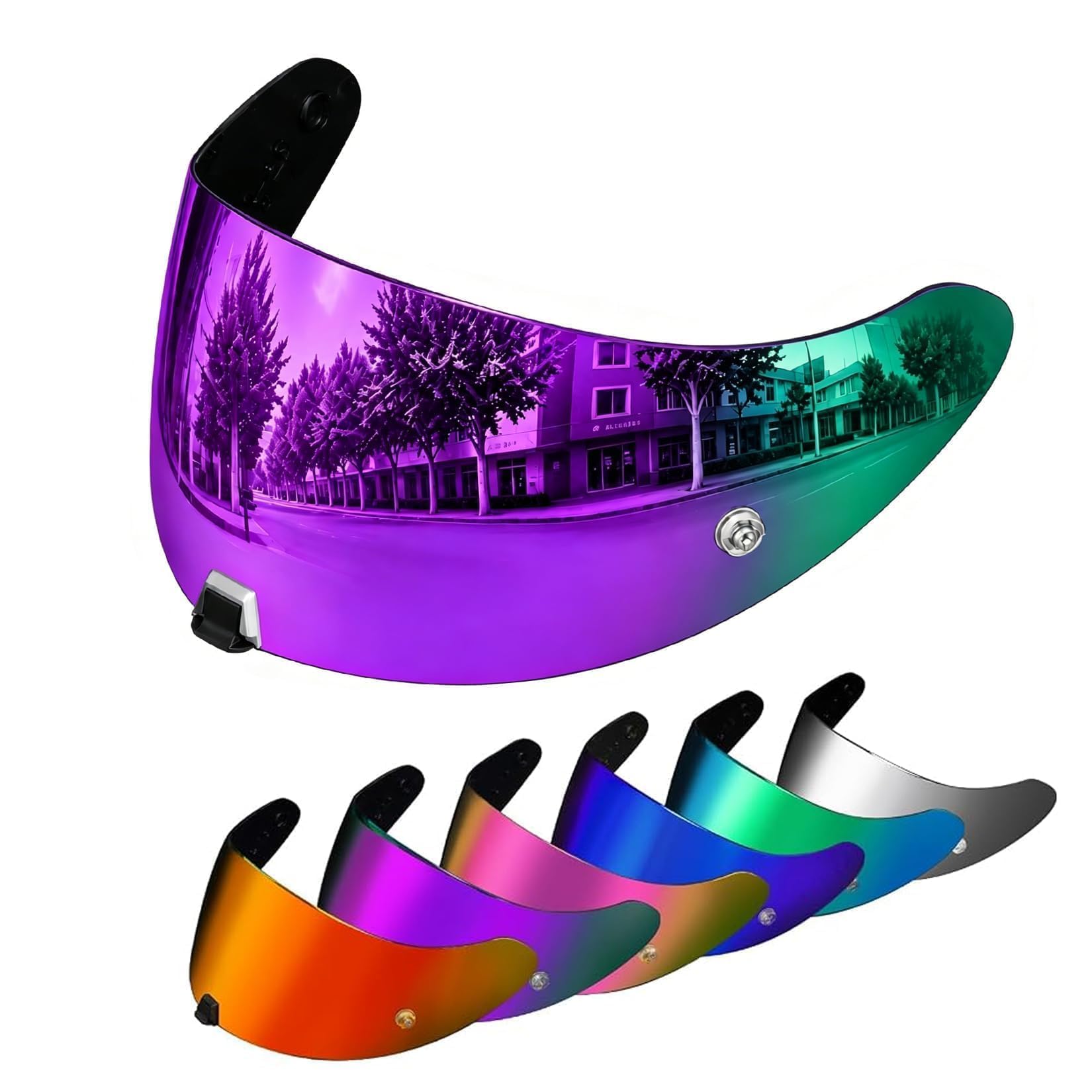 PSLER Helmet Visor for T520 ST1400 R1 - T520 ST1400 R1 Face Shield Helmet Visor Helmet Accessories,Purple