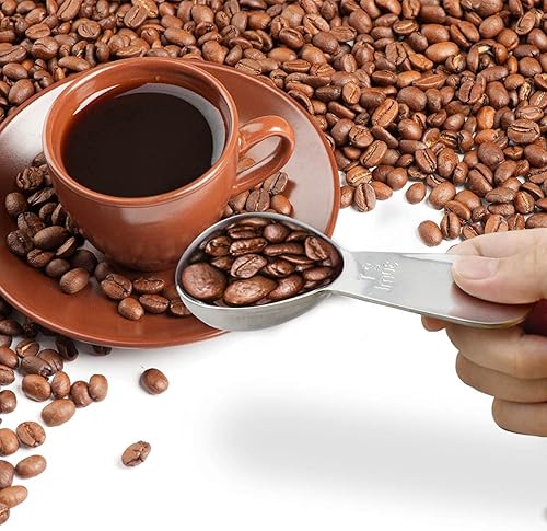 Miniatura 4 de Cuchara medidora de café de acero inoxidable 18/8, 2 cucharadas de café, cuchara medidora de mango corto para café molido, té, harina de azúcar,