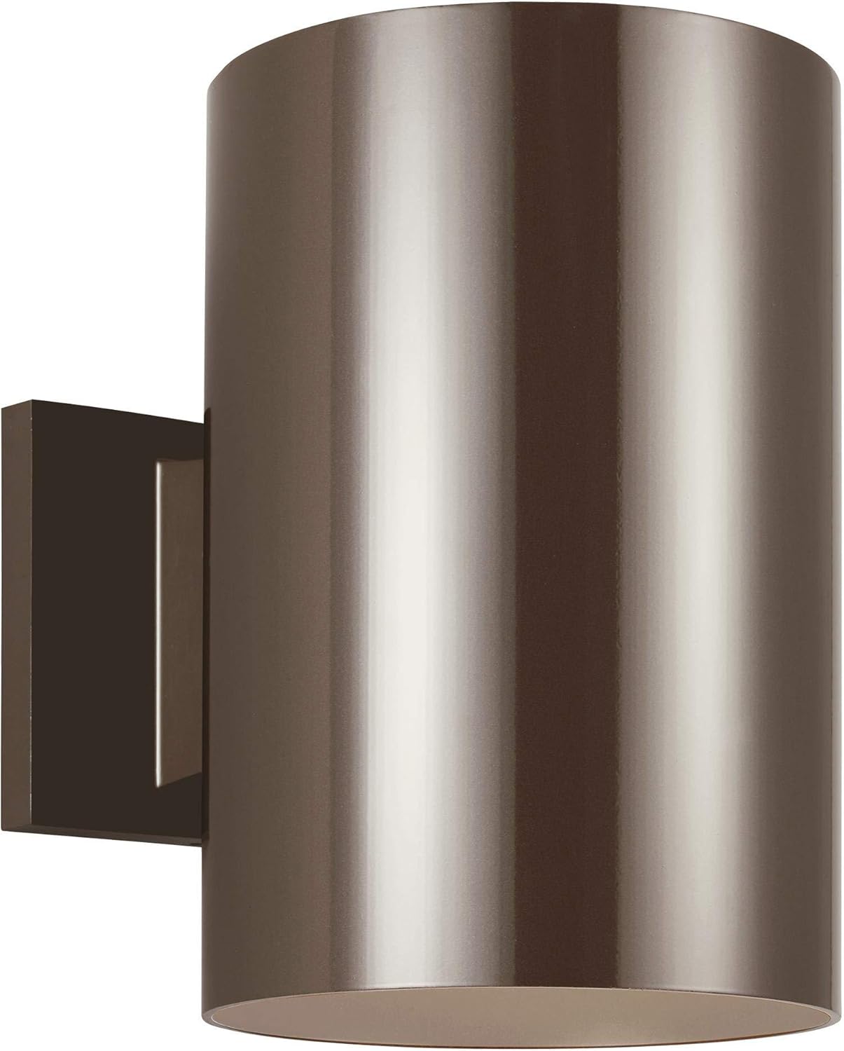 Sea Gull Lighting Generation Lighting 8313997S-15 Contemporary Modern LED Wall Sconce from Seagull-Outdoor Cylinders Collection in White Finish, Large