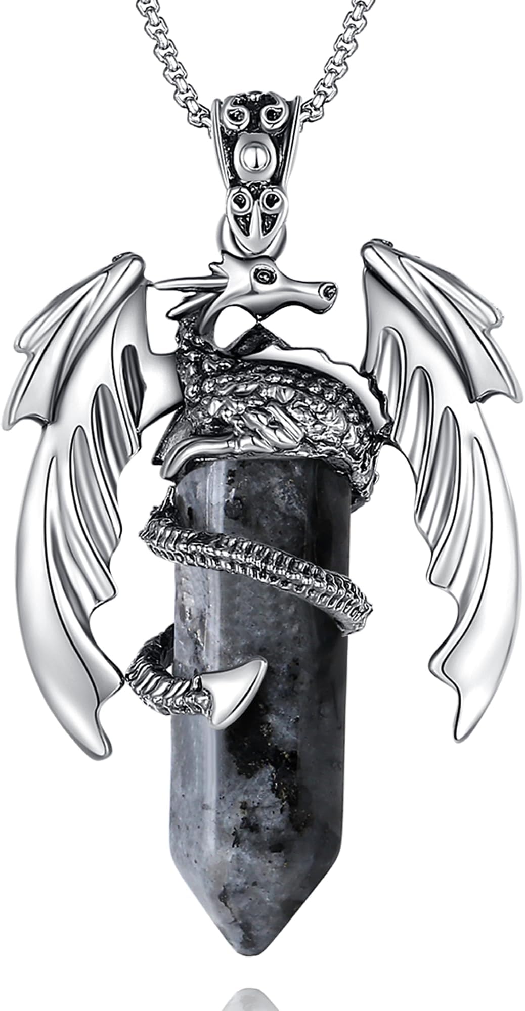 XIANNVXIXianNVXI Labradorite Dragon Necklace - Men's Cool Crystal Necklace Gift
