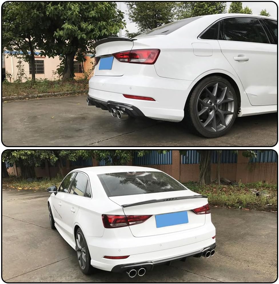 Carbon Fiber Rear Diffuser fits for Audi A3 Sline S3 Sedan 2017 2018 Lower Bumper Lip Spoiler Body Kit Factory Outlet
