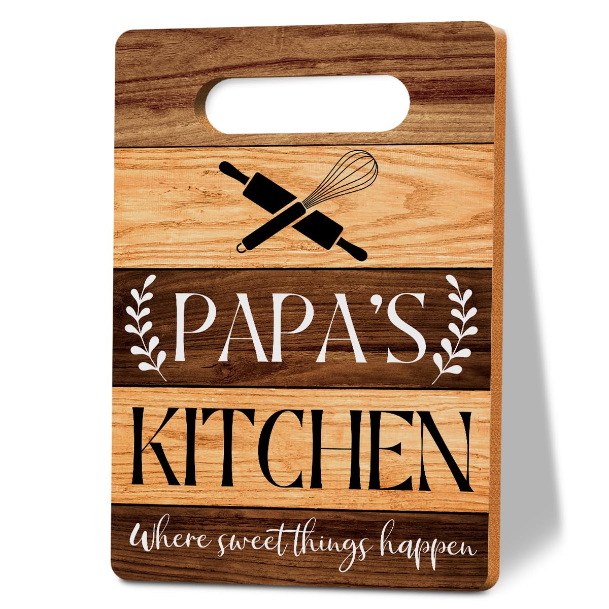 Papa Gifts, Papa Cutting Boards for Kitchen, Kitchen Gifts for Papa, Kitchen Wall Art Cutting Boards Gifts, Papa's Kitchen Chopping Board, Fathers Day Birthday Gifts for Papa 8 x 12 Inch