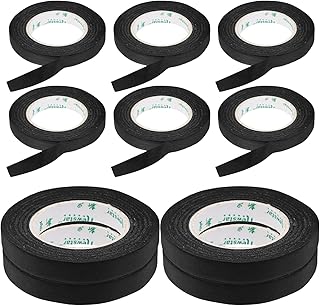 10rolls Black Washi Tape Set Decorative Craft Masking Tape for Scrapbooking Journals Planners DIY Temporary Adhesive Clean Removal