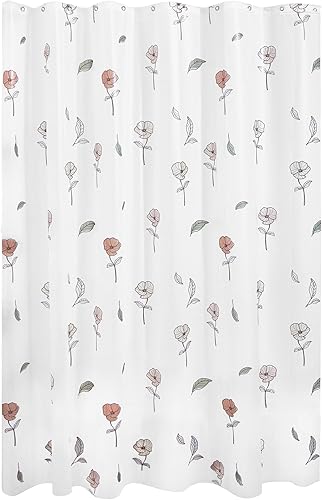 Miniatura 8 de iDesign - Cortina de ducha de PEVA resistente al agua con 12 ojales metálicos resistentes a la corrosión para ducha o bañera, perfecta para baño