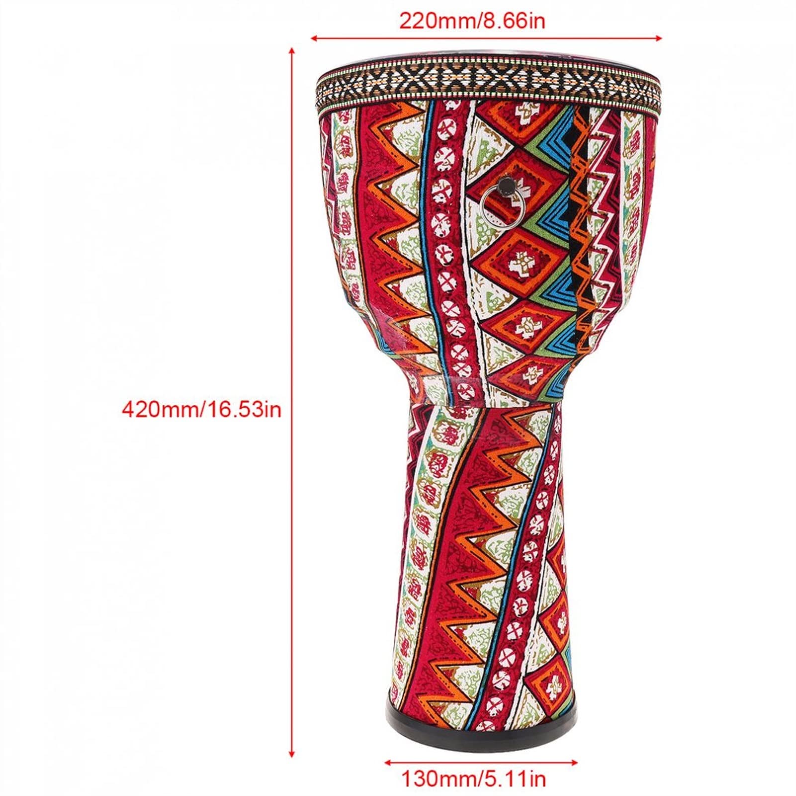 Tambour Djembé Africain Coloré 22x43 Cm - Pour Enfants, En PVC, Instrument De Musique éducatif - 12