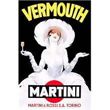 Canvas Vermouth Martini Rossi Torino Italy Woman All in White Holding Small Glass Italian Alcohol Drink 16" X 24" Image Size Vintage Poster Repro Canvas Rolled UP